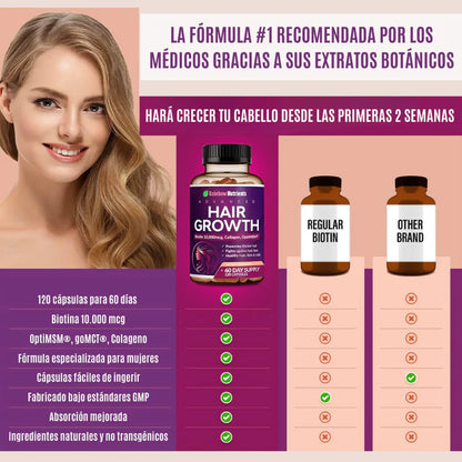 Hair Growth - Vitaminas para el crecimiento del cabello