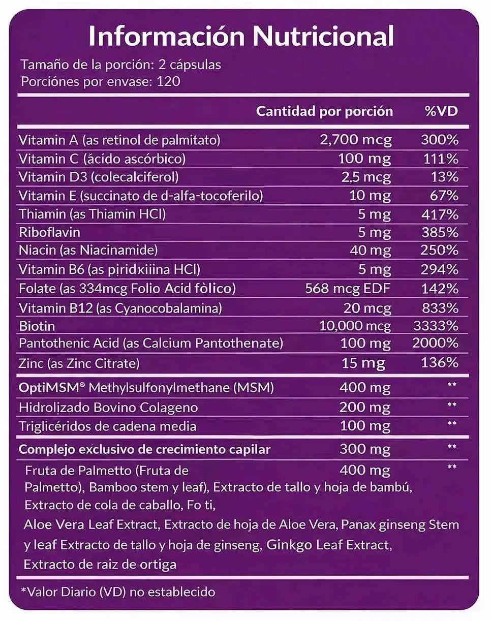 Hair Growth™ Suplemento Integral avanzado