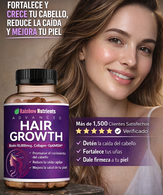 Hair Growth™ Suplemento Integral para Cabello, Piel y Uñas